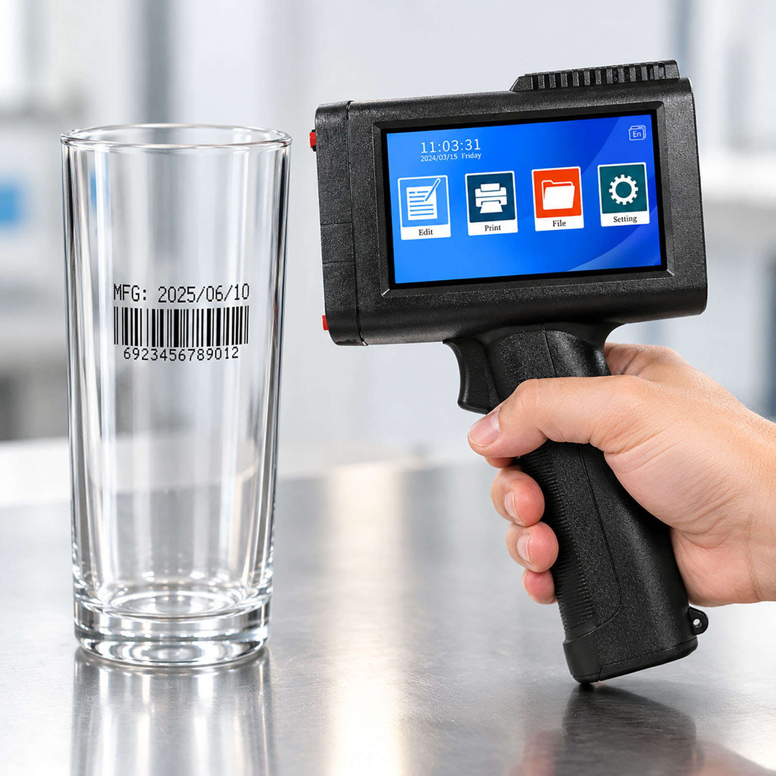 Barcode Printer - Impresora de inyección de tinta portátil