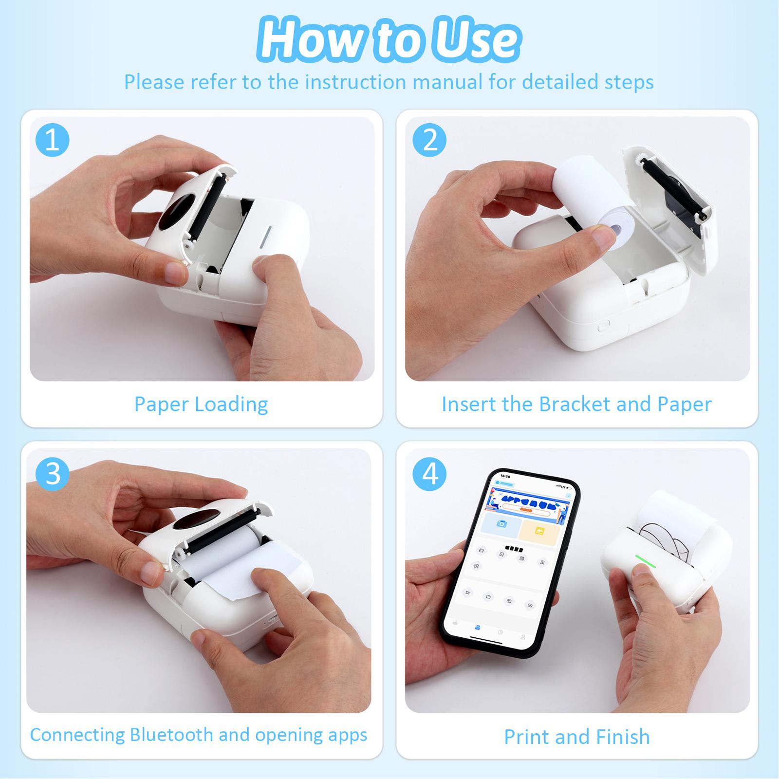 Impresora térmica portátil con - Printer Paper reseña y precio