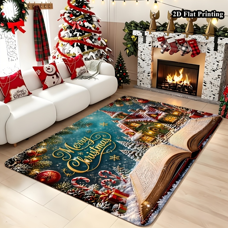 1 alfombra navideña plana en 2 - Commercial Book Printing Machines reseña y precio